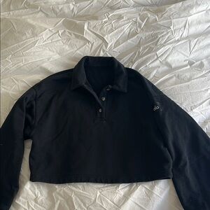 Alo Black Cropped Pullover